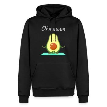 Ohmmmm Avocat Méditation Yoga - Sweat à capuche Premium bio Homme - noir - Devant - Nico (187cm)