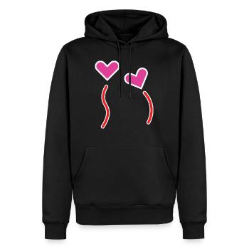 Sweet Couple 00 - Men’s Premium Organic Hoodie - black - Front - Nico (187cm)