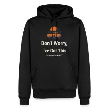 Don`t Worry I`ve Got This - Men’s Premium Organic Hoodie - black - Front - Nico (187cm)