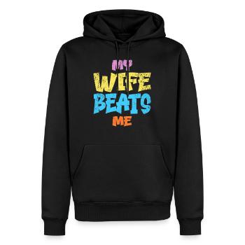 My Wife Beats Me at Every Game Funny Joke Husband - Männer Premium Bio Hoodie - Schwarz - Vorne - Nico (187cm)