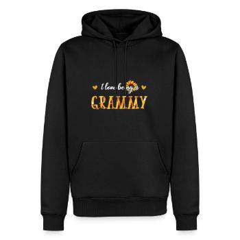 Ich liebe es, ein Grammy Floral Grandma Mothers Day zu sein - Männer Premium Bio Hoodie - Schwarz - Vorne - Nico (187cm)
