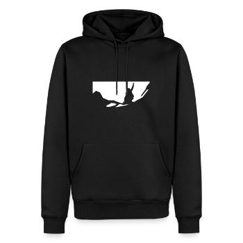 Snowboarding - (3) - Men’s Premium Organic Hoodie - black - Front - Nico (187cm)