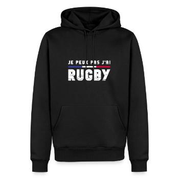 Je Peux Pas J'ai Rugby Joueur Maillot France Rugby - Männer Premium Bio Hoodie - Schwarz - Vorne - Nico (187cm)