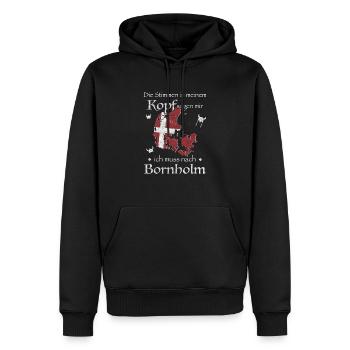 Bornholm Kopenhagen Dänemark Dansk Geschenkidee - Männer Premium Bio Hoodie - Schwarz - Vorne - Nico (187cm)