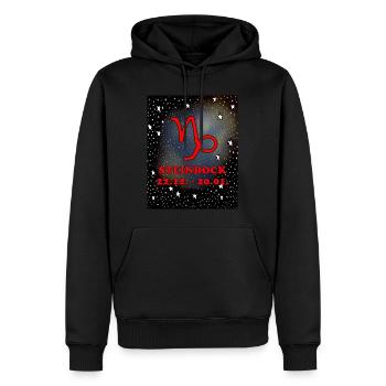 Steinbock Sternzeichen im Himmel - Männer Premium Bio Hoodie - Schwarz - Vorne - Nico (187cm)