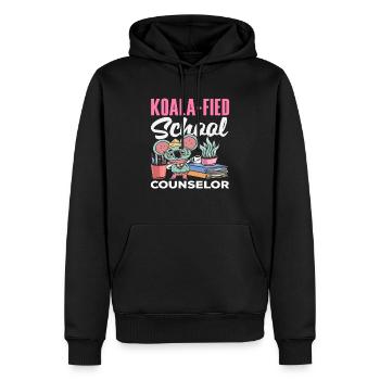 Koala-Fied Schulberater Stilvoll - Männer Premium Bio Hoodie - Schwarz - Vorne - Nico (187cm)