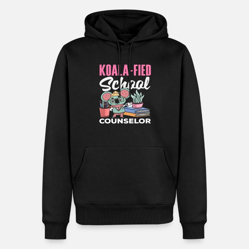 Conseiller d’école Koala-Fied élégant - Sweat à capuche Premium bio Homme - noir