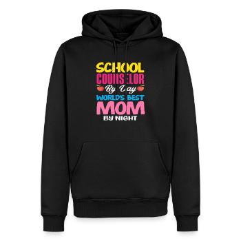Schulberaterin Bei Tag Beste Mama Bei Nacht - Männer Premium Bio Hoodie - Schwarz - Vorne - Nico (187cm)