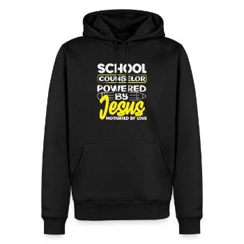 Schulberater Von Jesus Angetrieben - Männer Premium Bio Hoodie - Schwarz - Vorne - Nico (187cm)