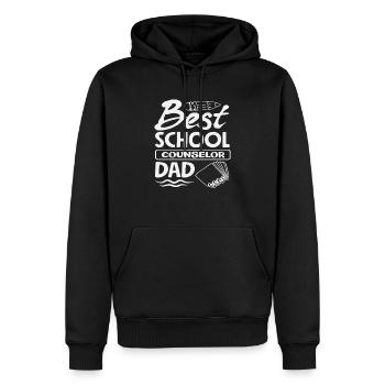 Bester Schulberater Papa - Männer Premium Bio Hoodie - Schwarz - Vorne - Nico (187cm)