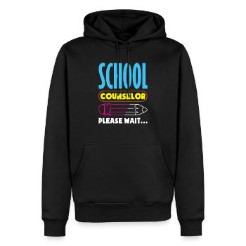 Schulberater Bitte Warten Kreativ - Männer Premium Bio Hoodie - Schwarz - Vorne - Nico (187cm)