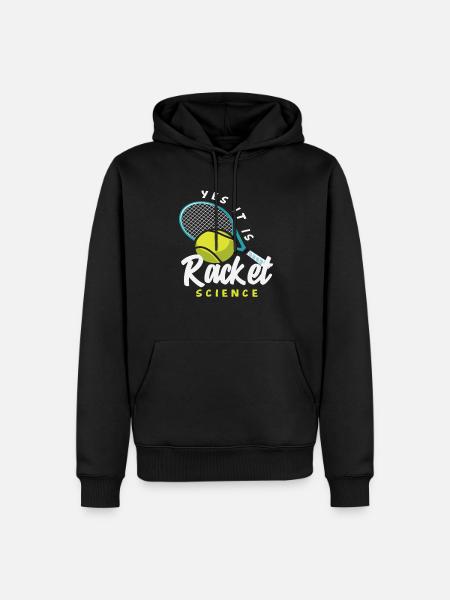 Tennis Player Racquet Science - Men’s Premium Organic Hoodie - black