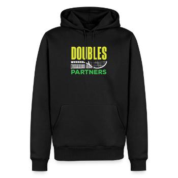 Joueur de tennis Doubles partenaire Design - Sweat à capuche Premium bio Homme - noir - Devant - Nico (187cm)
