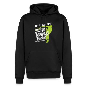 Tennis Spieler: Wenn Ich Mein Racket Nicht - Männer Premium Bio Hoodie - Schwarz - Vorne - Nico (187cm)