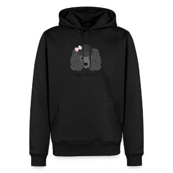 Schwarzer Pudel - Männer Premium Bio Hoodie - Schwarz - Vorne - Nico (187cm)