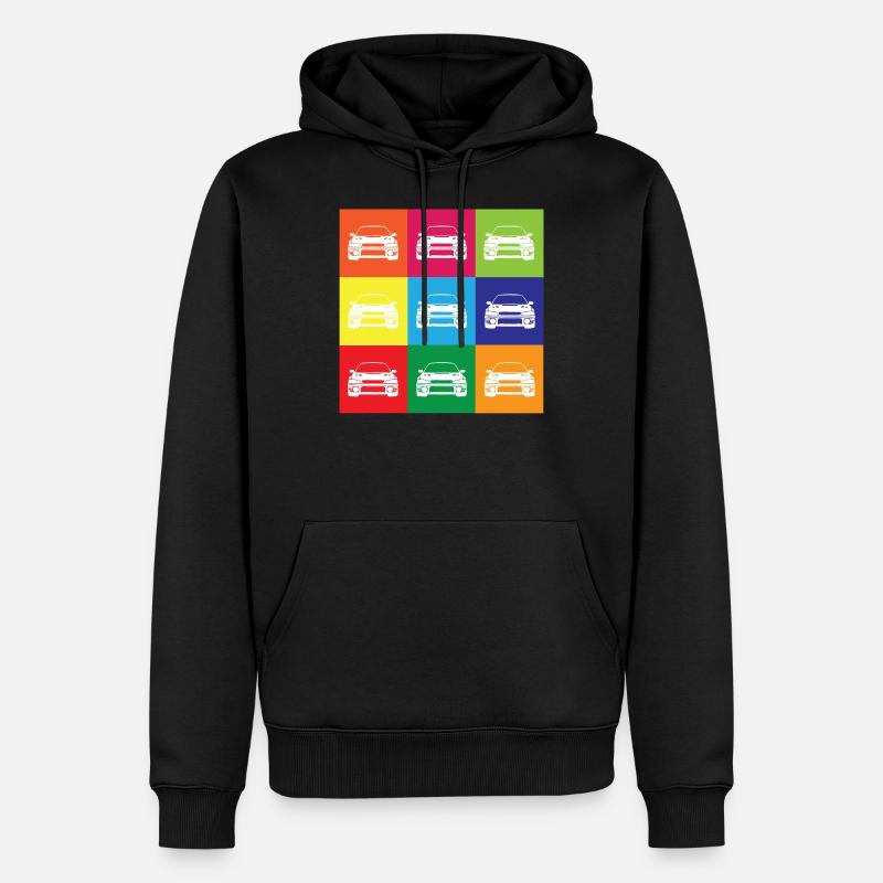 Multi Farbe Impreza - Männer Premium Bio Hoodie - Schwarz