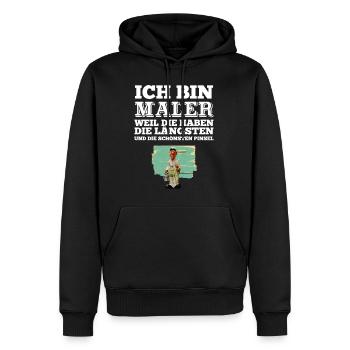 Maler Tshirt Maler Malermeister Prüfung Geschenk - Männer Premium Bio Hoodie - Schwarz - Vorne - Nico (187cm)