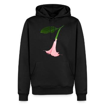 fleurs lys tulipes orchidées ger dahlia de tournesol - Sweat à capuche Premium bio Homme - noir - Devant - Nico (187cm)