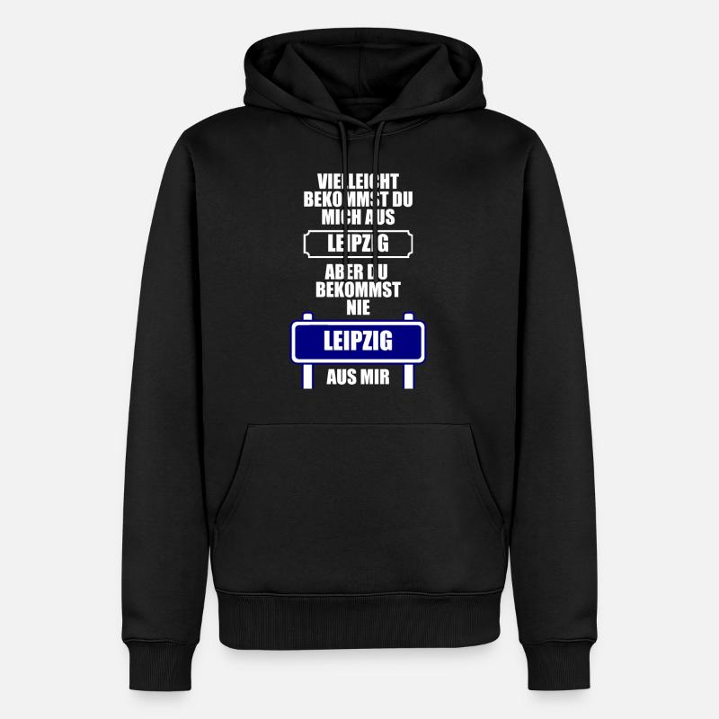 Leipzig Stadt Design - Männer Premium Bio Hoodie - Schwarz