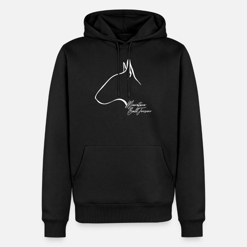 Profil MINIATURE BULL TERRIER Wilsigns - Sweat à capuche Premium bio Homme - noir