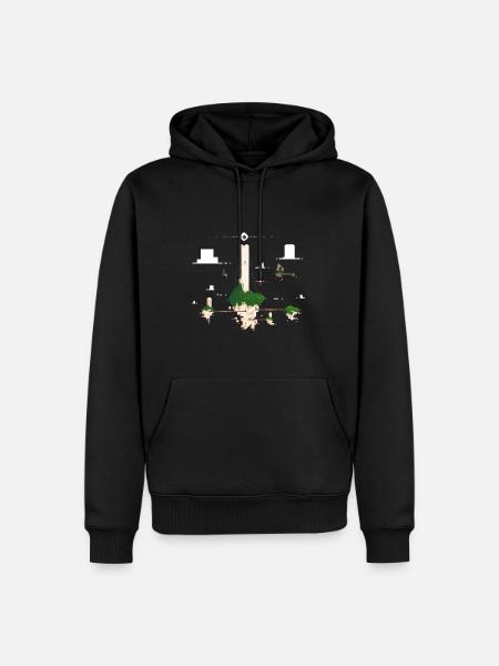 ile flotante - Sweat à capuche Premium bio Homme - noir