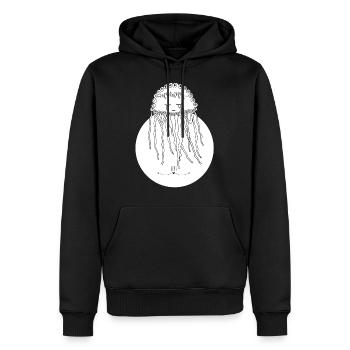 Quallen die durchsichtigen Herrscher des Meeres - Männer Premium Bio Hoodie - Schwarz - Vorne - Nico (187cm)