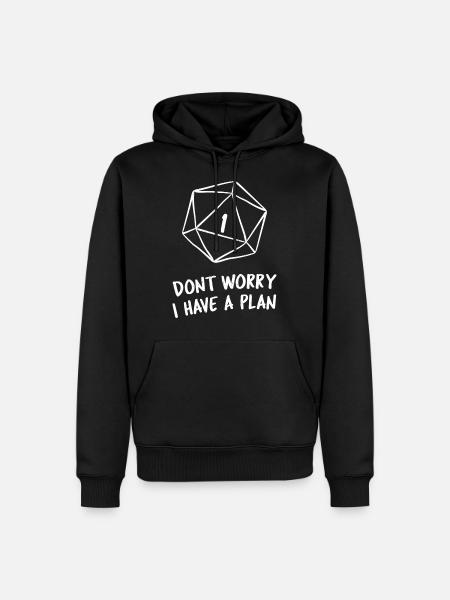 Jeux de rôle Stylo et papier Jeux de dés RPG D20 - Sweat à capuche Premium bio Homme - noir
