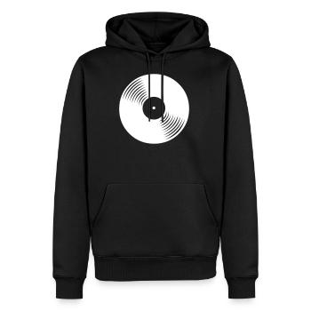 Schallplatte - Männer Premium Bio Hoodie - Schwarz - Vorne - Nico (187cm)