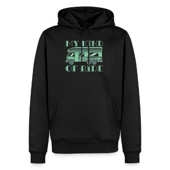 Wohnmobil Camping Car - Männer Premium Bio Hoodie - Schwarz - Vorne - Nico (187cm)
