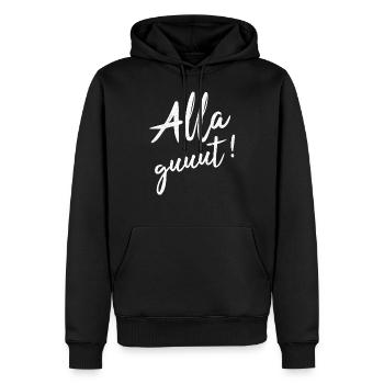 Alla Gut Badisch Badner Baden Geschenk - Männer Premium Bio Hoodie - Schwarz - Vorne - Nico (187cm)