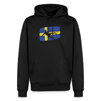 Schweden Fußball Land Geschenkidee - Sweat à capuche Premium bio Homme - noir - Devant - Nico (187cm)