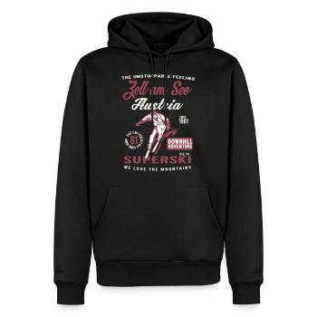 Zell am See Austria Snowboard Ski Extreme Sport - Männer Premium Bio Hoodie - Schwarz - Vorne - Nico (187cm)