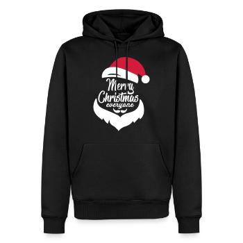 merry christmas everyone - Men’s Premium Organic Hoodie - black - Front - Nico (187cm)