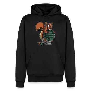 Squirrel grenade - Men’s Premium Organic Hoodie - black - Front - Nico (187cm)