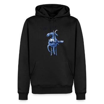 Ich ziege den Blues - Männer Premium Bio Hoodie - Schwarz - Vorne - Nico (187cm)