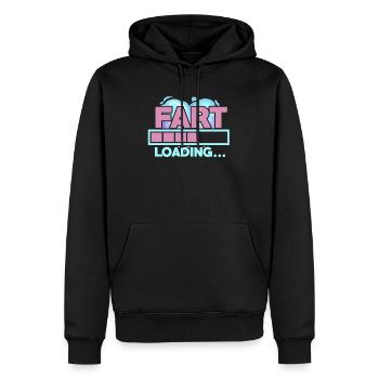 Chargement de pet - Sweat à capuche Premium bio Homme - noir - Devant - Nico (187cm)