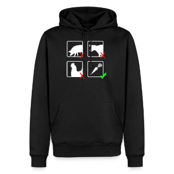 Karotte - Männer Premium Bio Hoodie - Schwarz - Vorne - Nico (187cm)