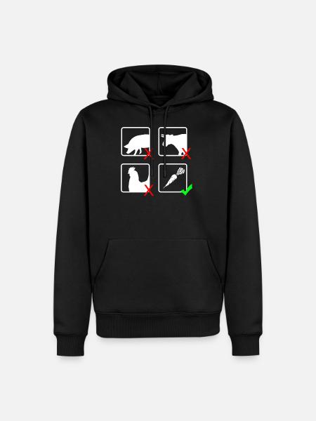 Karotte - Männer Premium Bio Hoodie - Schwarz