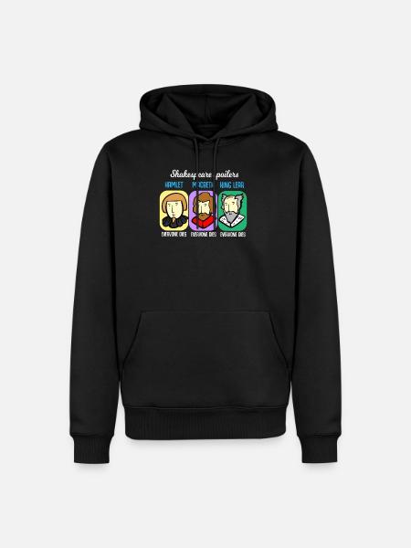 Shakespeare Zitat Spoiler Hamlet Lehrer Geschenk - Männer Premium Bio Hoodie - Schwarz