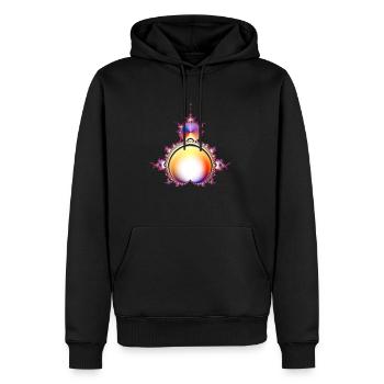 Mandelbaum Fraktal - Männer Premium Bio Hoodie - Schwarz - Vorne - Nico (187cm)