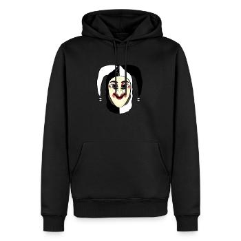 Ueli Maske Basler Fasnacht Morgenstreich Basel - Männer Premium Bio Hoodie - Schwarz - Vorne - Nico (187cm)
