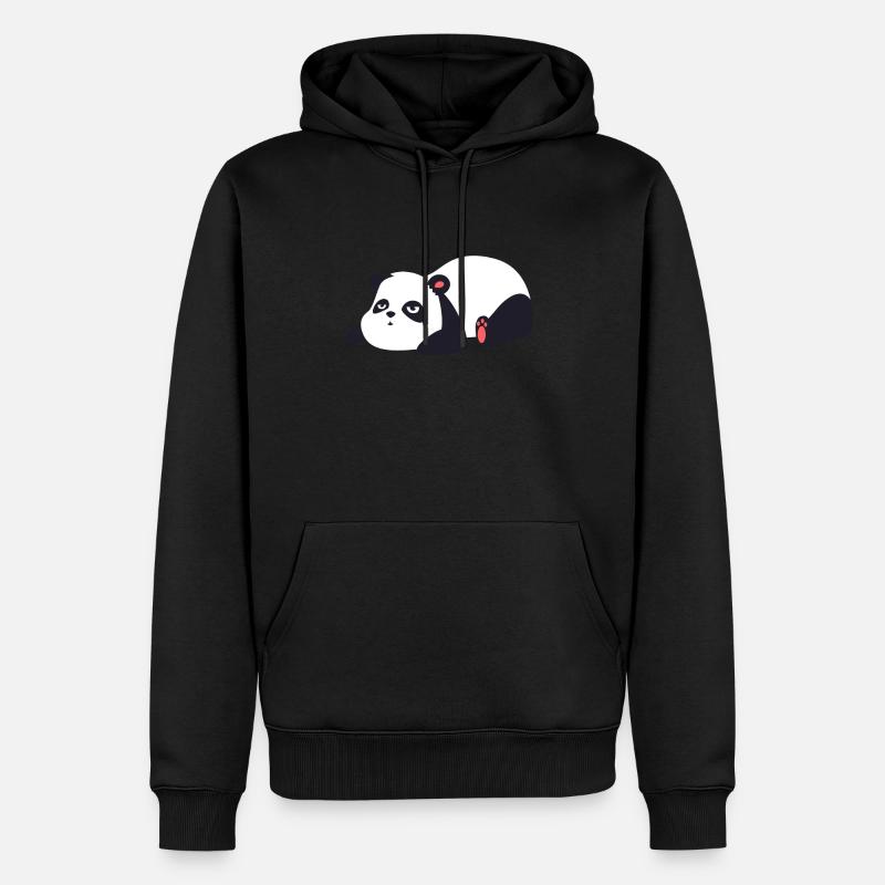 Panda - Sweat à capuche Premium bio Homme - noir