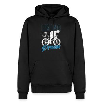 Cycling cycling - Men’s Premium Organic Hoodie - black - Front - Nico (187cm)