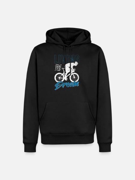 Jazda na rowerze - Herre Premium økologisk hoodie - sort