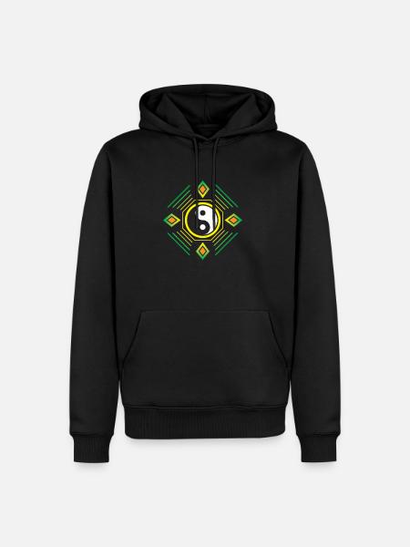Yin yang - Männer Premium Bio Hoodie - Schwarz