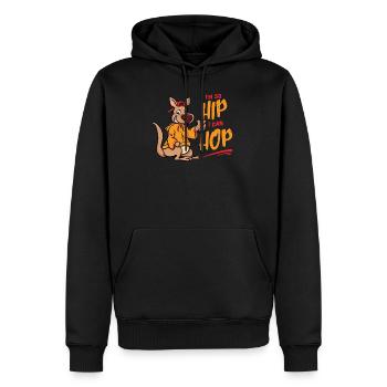 Hip Hop Känguru - Männer Premium Bio Hoodie - Schwarz - Vorne - Nico (187cm)