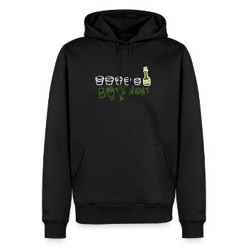 Dearadh Bronntanais Bronntaí Oíche Buachaillí - Sweat à capuche Premium bio Homme - noir - Devant - Nico (187cm)