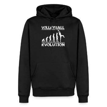 Volleyball Evolution - Sweat à capuche Premium bio Homme - noir - Devant - Nico (187cm)