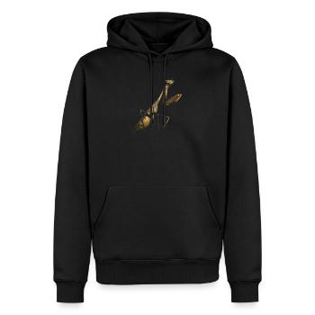Gottesanbeterin Mantis - Männer Premium Bio Hoodie - Schwarz - Vorne - Nico (187cm)
