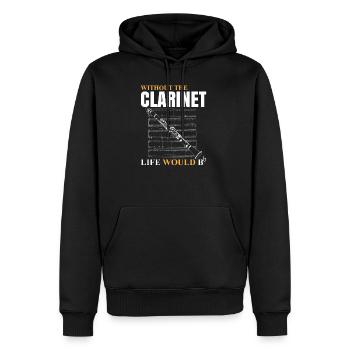 Klarinette Traurig Musikinstrument Konzert - Männer Premium Bio Hoodie - Schwarz - Vorne - Nico (187cm)